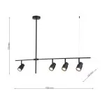 LP758-4 Lustra Rivox Lampardi 1030*100*720MM/ GU10*4 - img 3