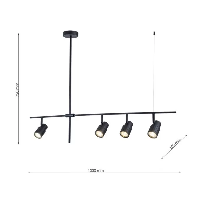 LP758-4 Lustra Rivox Lampardi 1030*100*720MM/ GU10*4 - img 3