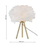 FL964-1T Veioza Pluma Flitz bronze metal+white shade - img 3