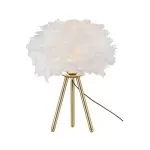 FL964-1T Veioza Pluma Flitz bronze metal+white shade - img 1