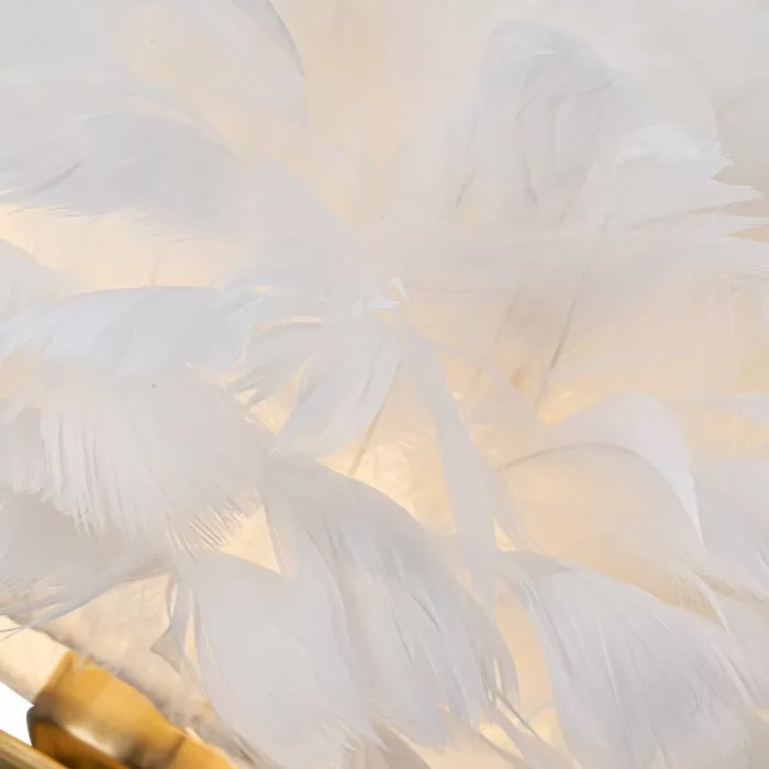 FL964-1T Veioza Pluma Flitz bronze metal+white shade - img 6