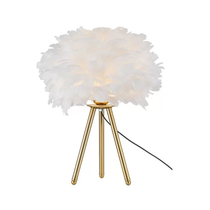 FL964-1T Veioza Pluma Flitz bronze metal+white shade - img 1