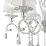 LP290-6 Lustra Grazia White Lampardi 6x40w E14/ H55-105cm D63cm - img 5