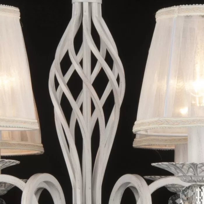 LP290-6 Lustra Grazia White Lampardi 6x40w E14/ H55-105cm D63cm - img 6