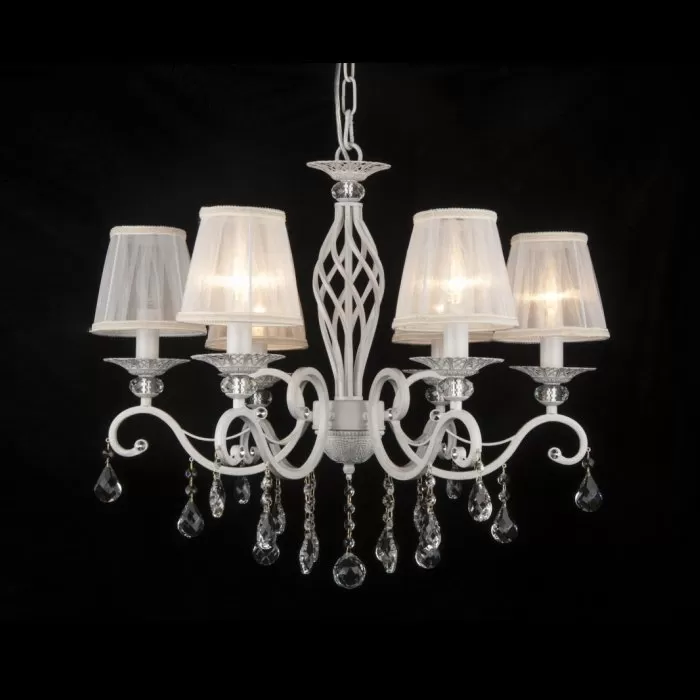 LP290-6 Lustra Grazia White Lampardi 6x40w E14/ H55-105cm D63cm - img 4