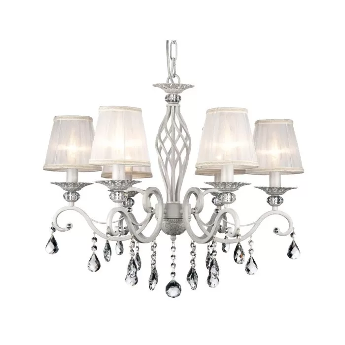 LP290-6 Lustra Grazia White Lampardi 6x40w E14/ H55-105cm D63cm - img 3