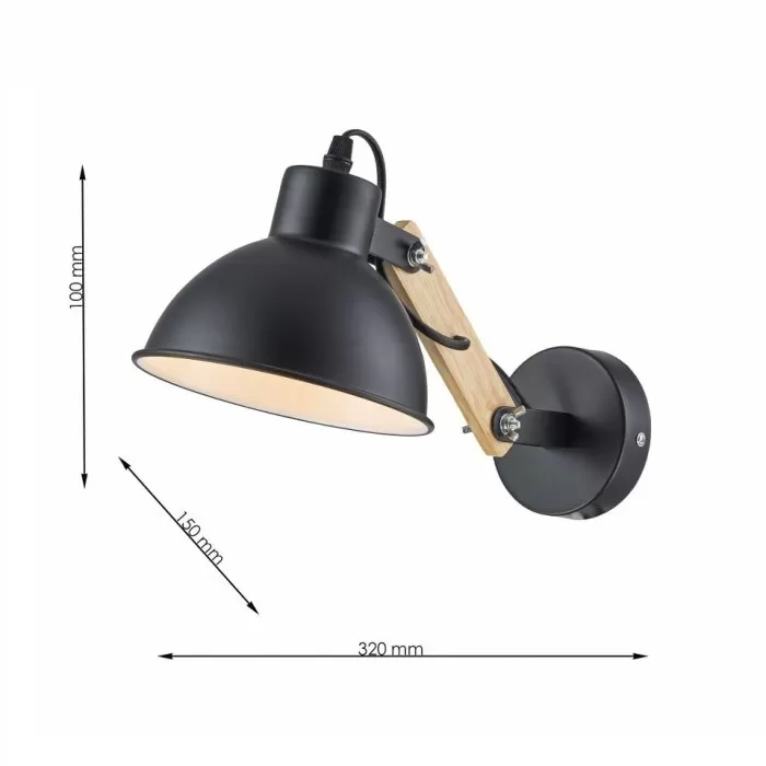 FL707-1W Aplica Arbor Flitz BK E27 - img 3