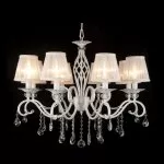 LP290-8 Lustra Grazia White Lampardi 8x40w E14/ H58-110cm D73cm - img 4