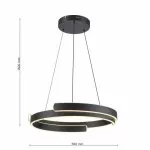 LP5205-D50 Lustra Saturn Lampardi blackD500mm, sand black 3colors/2.4G - img 3