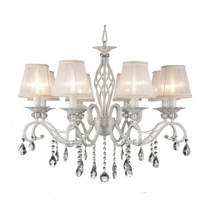 LP290-8 Lustra Grazia White Lampardi 8x40w E14/ H58-110cm D73cm - img 3