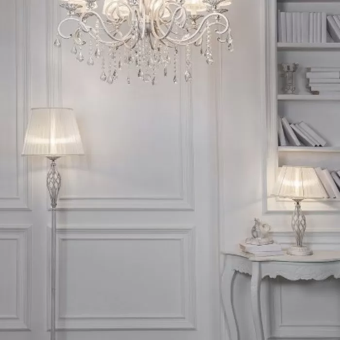 LP290-8 Lustra Grazia White Lampardi 8x40w E14/ H58-110cm D73cm - img 2