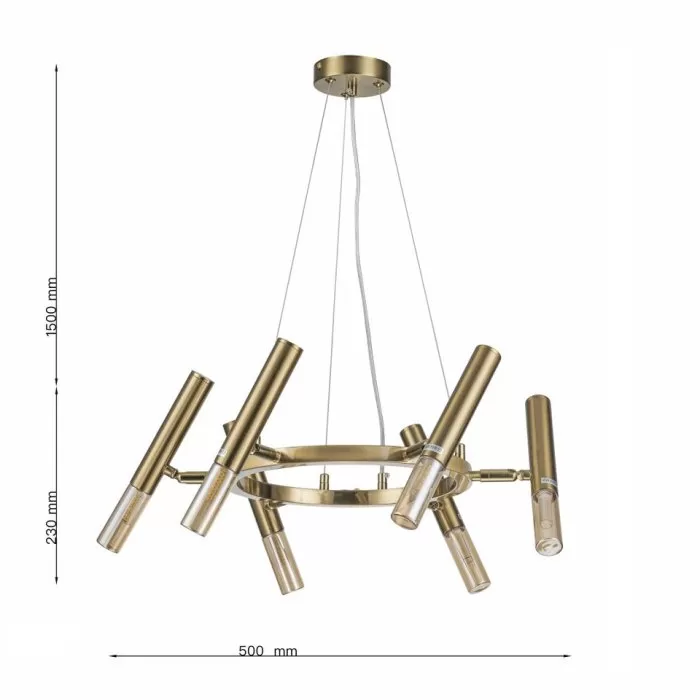 LP5110-P48 Lustra Minko Lampardi D480/G9*6 gold - img 3