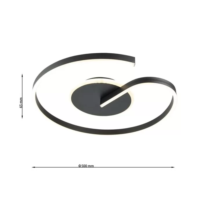 FL647-C50 Lustra Spiral BK Flitz  - img 3