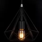LP530-D25 Suspensie Rette Black Lampardi 1x60w E27/ H300-1100mm D250mm - img 2