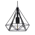 LP530-D25 Suspensie Rette Black Lampardi 1x60w E27/ H300-1100mm D250mm - img 1