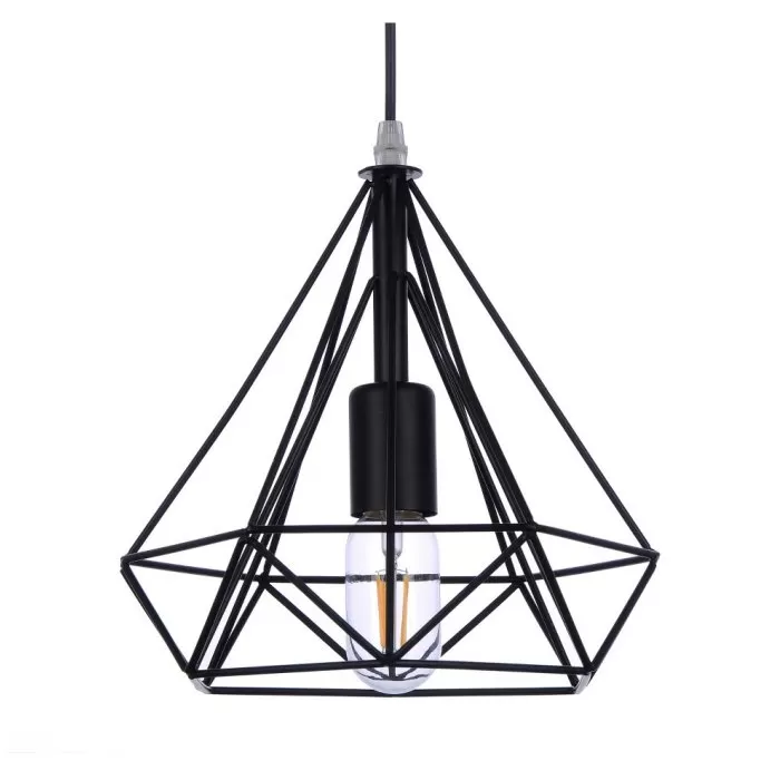 LP530-D25 Suspensie Rette Black Lampardi 1x60w E27/ H300-1100mm D250mm - img 1
