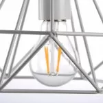 LP531-D40 Suspensie Rette White Lampardi 1x60w E27/ H43-110cm D40cm - img 2