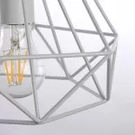 LP531-D40 Suspensie Rette White Lampardi 1x60w E27/ H43-110cm D40cm - img 4
