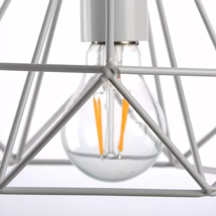 LP531-D40 Suspensie Rette White Lampardi 1x60w E27/ H43-110cm D40cm - img 2