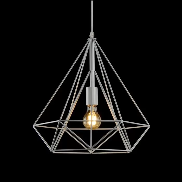 LP531-D40 Suspensie Rette White Lampardi 1x60w E27/ H43-110cm D40cm - img 1