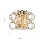 CLN1007-2W Aplica Ringlux Cellini gold L300*W170*H195 - img 3