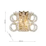 CLN1007-2W Aplica Ringlux Cellini gold L300*W170*H195 - img 3