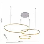 FL6037-3P Lustra Helix WH/GD Flitz 138W 1350*800*1500 - img 3