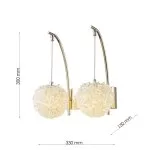 LP141-2W Aplica Orvella Lampardi 300*150*330MM/G9*2 - img 3