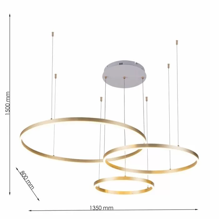 FL6037-3P Lustra Helix WH/GD Flitz 138W 1350*800*1500 - img 3
