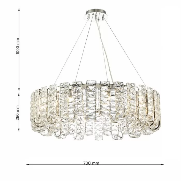 CLN128-D70 Lustra MONARCA Cellini chrome - img 3