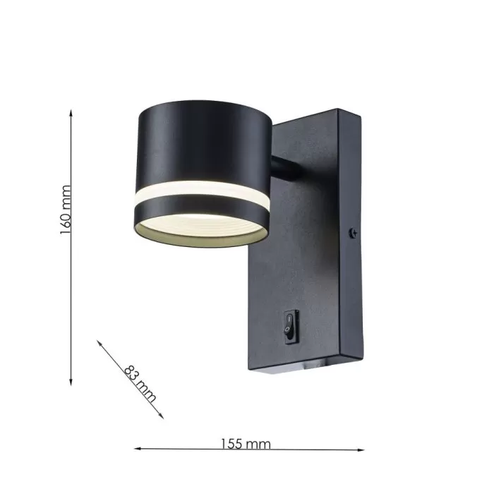 FL6039-1W Aplica Dotz BK Flitz 160x83x155 - img 3