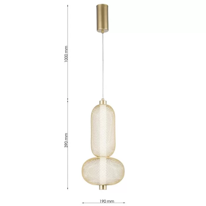 LP5263-1P Lustra Meshka Lampardi D190*390+1000MM/30W/4000K - img 3