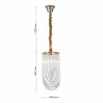 CLN130-D20 Lustra French gold Cellini E14/ H35cm D20cm - img 3
