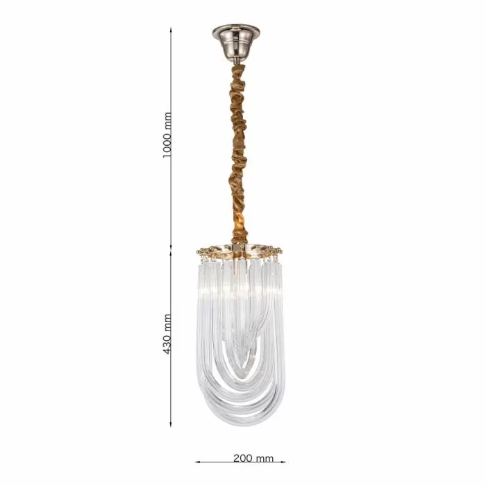 CLN130-D20 Lustra French gold Cellini E14/ H35cm D20cm - img 3