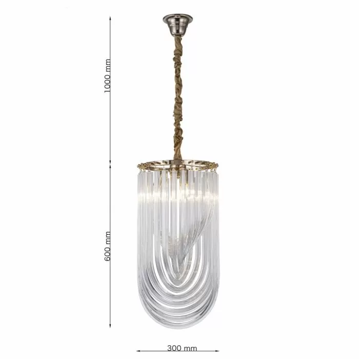 CLN130-D30 Lustra French gold Cellini E14/ H35cm D60cm - img 3