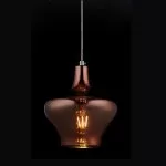 LP535 Suspensie Gatsby Coffe Lampardi 1x60w E27/ H26-110cm D20cm - img 3