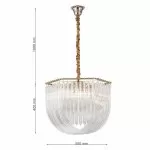 CLN130-D50 Lustra French gold Cellini E14/ H39cm D50cm - img 3