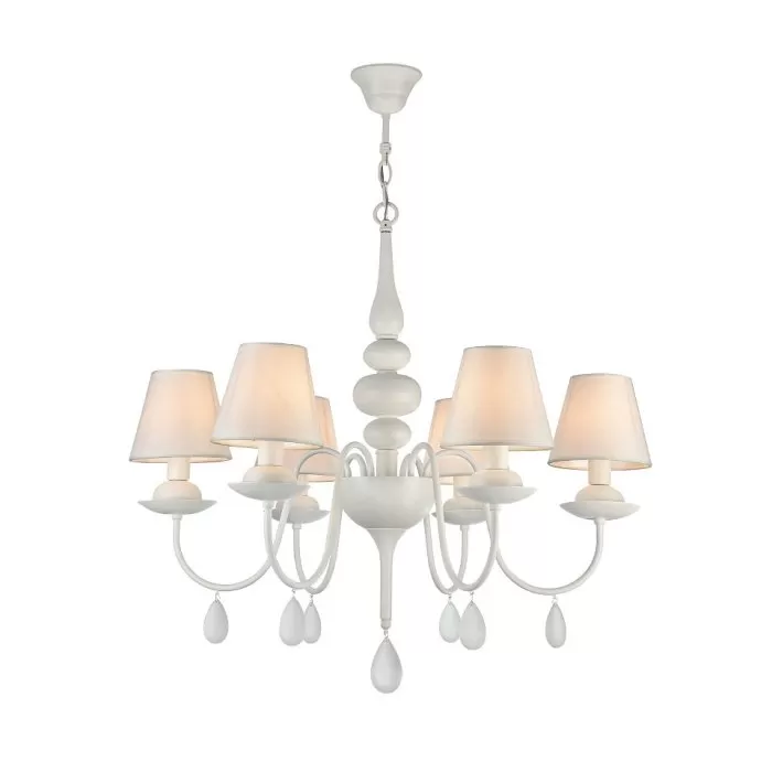 LP272-6 Lustra Blanca Lampardi 6x40w E14/ H74-130cm D76cm - img 1