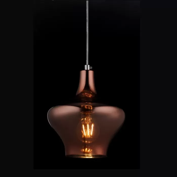 LP535 Suspensie Gatsby Coffe Lampardi 1x60w E27/ H26-110cm D20cm - img 3