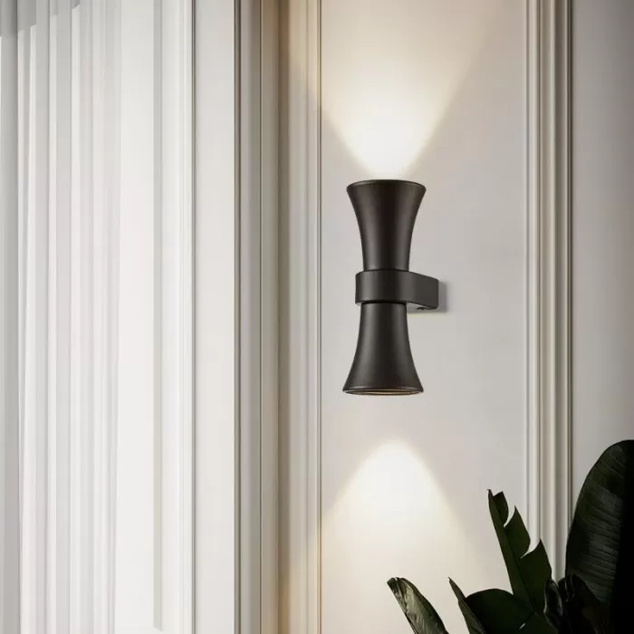 LP5247-2W Aplica Torin Lampardi 90*70*150MM/GU10*2 bk - img 2