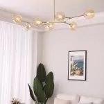 FL6546-L105 Lustra Cord Flitz Golden  metal+amber glass - img 2