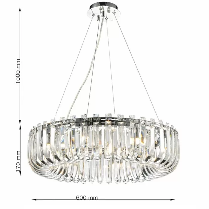 CLN131-D60P Lustra CARV Cellini chrome - img 3