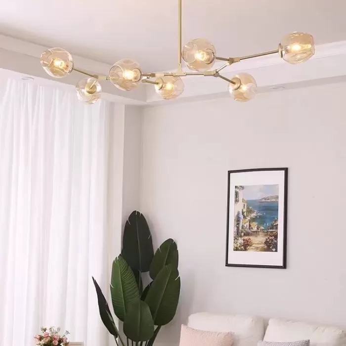 FL6546-L105 Lustra Cord Flitz Golden  metal+amber glass - img 2