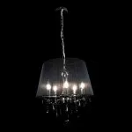 LP274-5 Lustra Cornelia Black Lampardi 5x40w E14/ H48-100cm D46cm - img 2