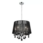 LP274-5 Lustra Cornelia Black Lampardi 5x40w E14/ H48-100cm D46cm - img 1