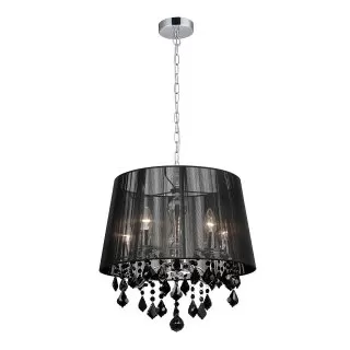 LP274-5 Lustra Cornelia Black Lampardi 5x40w E14/ H48-100cm D46cm