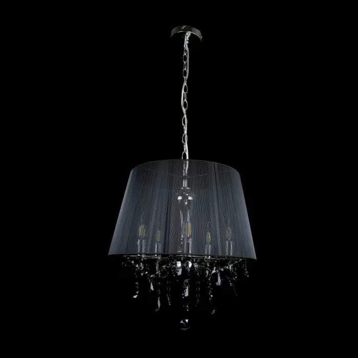 LP274-5 Lustra Cornelia Black Lampardi 5x40w E14/ H48-100cm D46cm - img 3