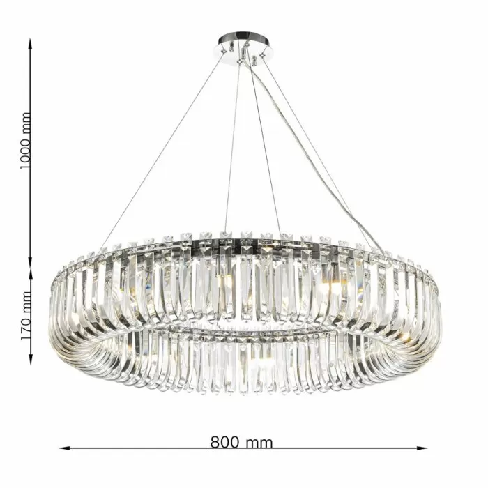 CLN131-D80P Lustra CARV Cellini chrome - img 3