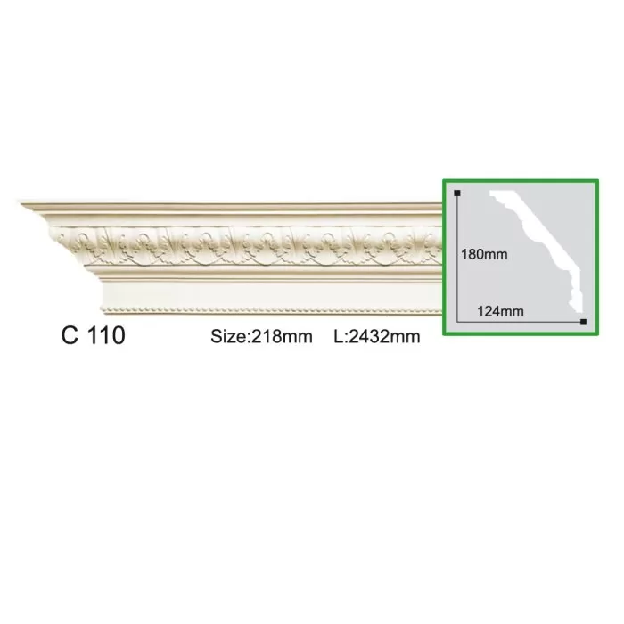 C110-8 Cornisa cu ornament Gaudi Decor 180x124x2440 - img 1