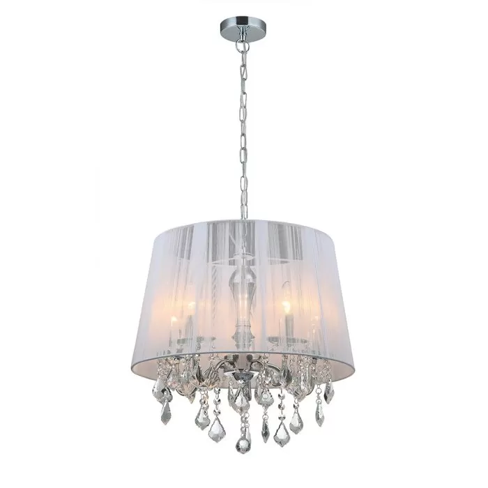 LP275-5 Lustra Cornelia White Lampardi 5x40w E14/ H48-100cm D46cm - img 1